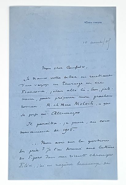 Marcel PRÉVOST (Paris 1862 – 1941) – Romancier...