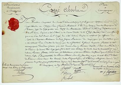OISE. Congé militaire fait Place de COMPIÈGNE,...