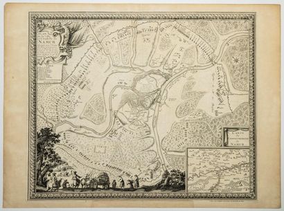 BELGIQUE. LE SIÈGE DE NAMUR en 1692. «PLAN...