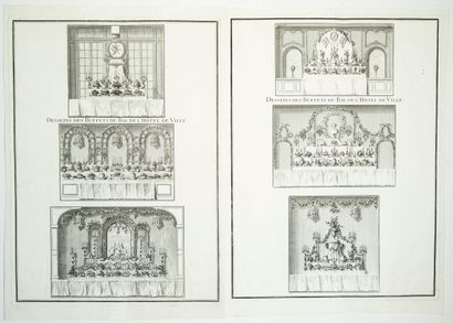 PARIS. « Dessins des Buffets du bal de l’Hôtel...