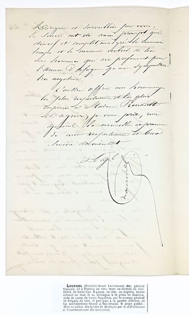 LOURMEL (Frédéric-Henri LENORMAND de) Pontivy...