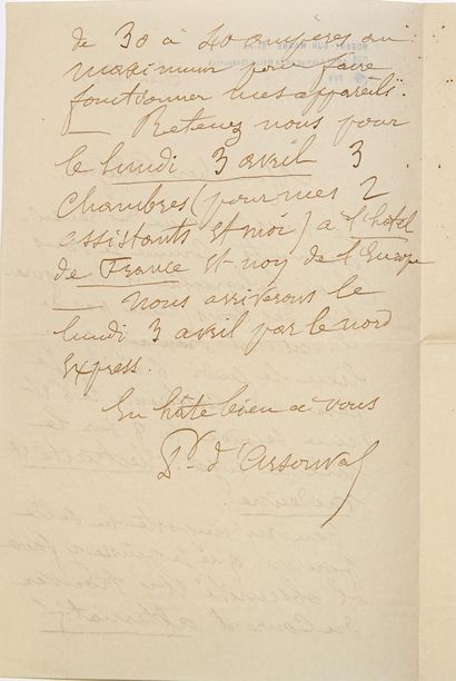 Jacques Arsène d’ARSONVAL, Physicien. Il...