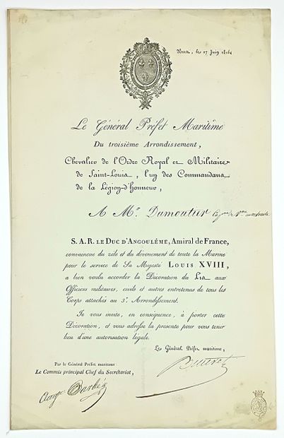 BOUVET de PRÉCOURT (François-Joseph, Baron;...