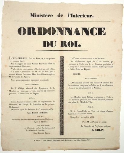 MEURTHE. NANCY (54). 2 Affiches sur les ÉLECTIONS...
