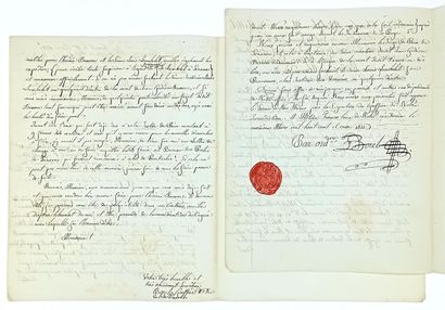 BERTHIER (Louis-Alexandre). Deux lettres...
