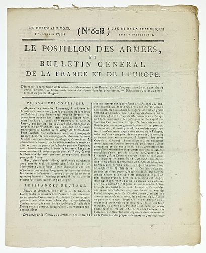 “LE POSTILLON DES ARMÉES et Bulletin Général...