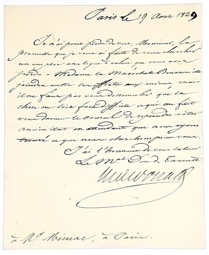 Maréchal MACDONALD (Alexandre, duc de Tarente)...