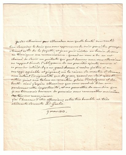 La Comtesse de GENLIS. Stéphanie Félicité...