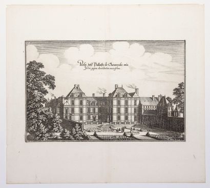 YVELINES. PALAIS DE CHEVREUSE. Gravure XVIIe...