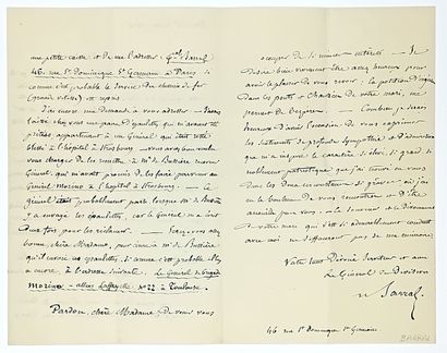 (ALSACE) Lettre A.S. du Général de Division...