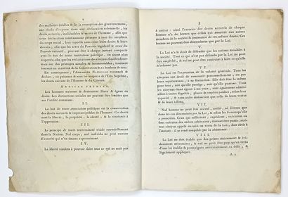 PREMIÈRE CONSTITUTION. FRANÇAISE. - Donnée...