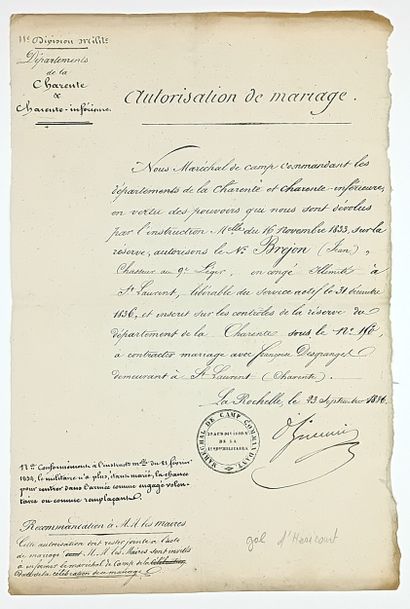 Comte D’HÉRICOURT Pantaléon Charles François...