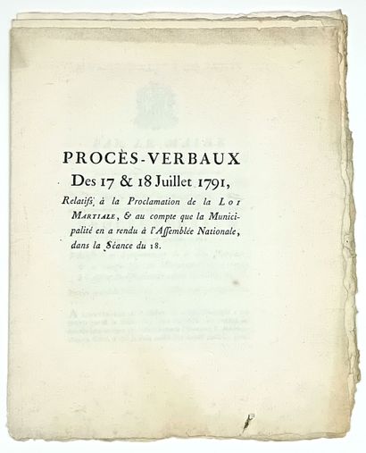 (LOI MARTIALE de BAILLY Maire de PARIS) -...