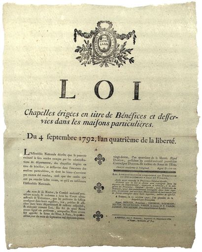 ILLE ET VILAINE. 1792. CLERGÉ. DANTON. «...