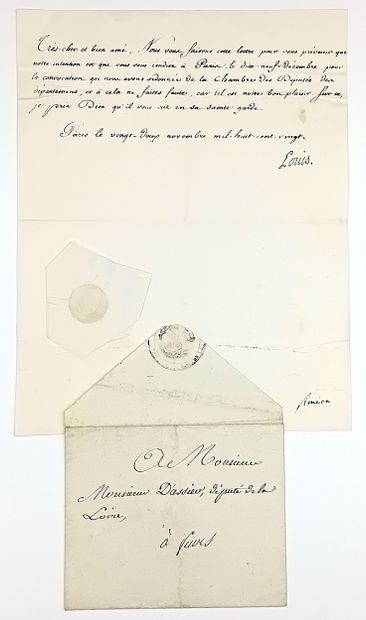 LOUIS XVIII. LOIRE) - Lettre de convocation...