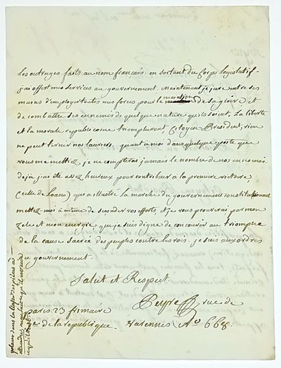 PEYRE (Louis-François) 1760 - 1828 - Conventionnel,...