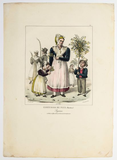 « Costumes de NICE (Maritime). Paysans, en...
