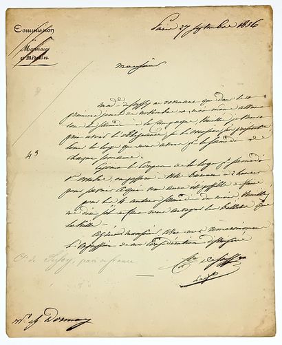 COLLIN DE SUSSY. Jean Baptiste Honoré Louis,...