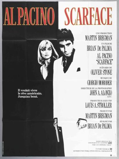 SCARFACE, 1982 DE PALMA Brian 120 x 160 cm...