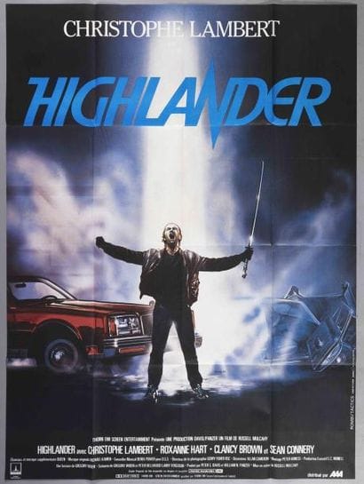 HIGHLANDER, 1986 MULCAHY Russell 120 x 160...