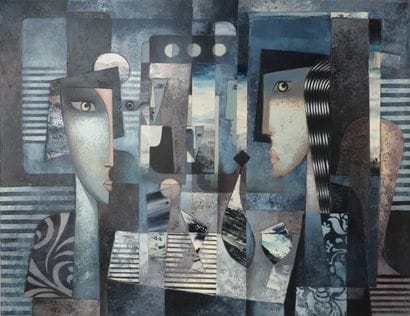 Marius Zabinski (né en 1956, Pologne)
Train-train
Huile...
