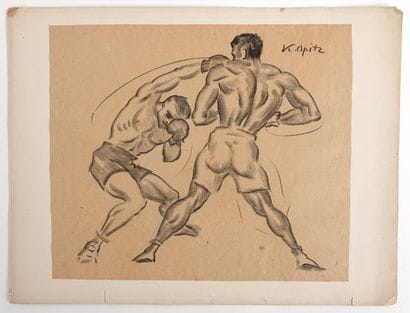 Boxe / Dessin
Kurt OPITZ (1887-1968)
Combat...