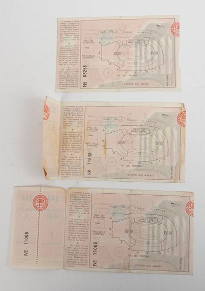Jeux Olympiques / Rome 1960
Lot de 3 billets...