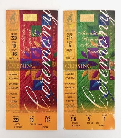 Jeux Olympiques / Atlanta 1996 / Cérémonies
Lot...