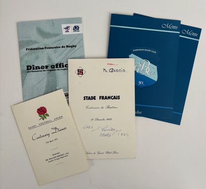 Rugby / Menus
Lot de 5 menus historiques...