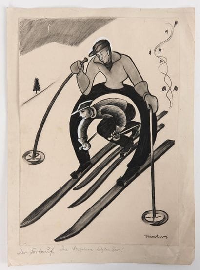 Ski / Slalom / Dessin
École allemande des...