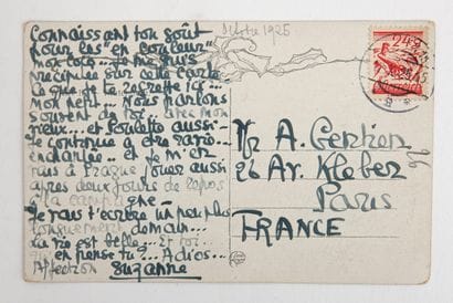 Tennis / Lenglen / Coco Gentien / Manuscrit
Carte...