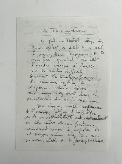 Cyclisme / Tour de France 1998
Manuscrit...