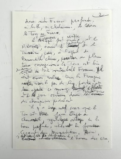 Cyclisme / Tour de France 1998
Manuscrit...
