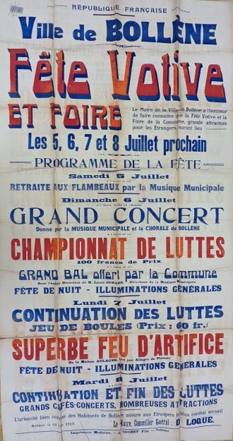Lutte / Bollène / Provence
Affiche pour une...