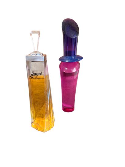Two large replica perfume bottles: Léonard...