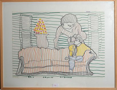 Éric Mc Donald (XX° siècle)
Sans titre, 1989
Feutre...