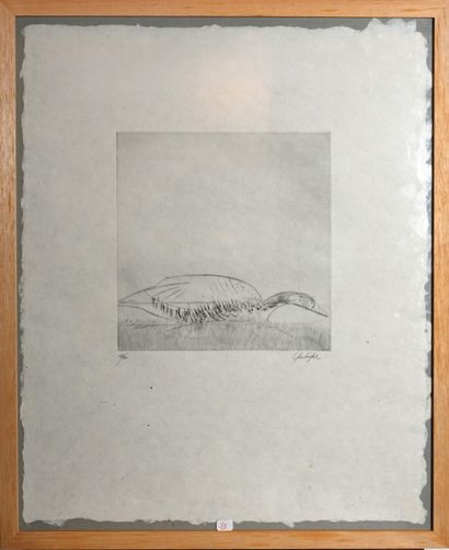 Yves Lévèque (né en 1937)
« L’oie couchée...