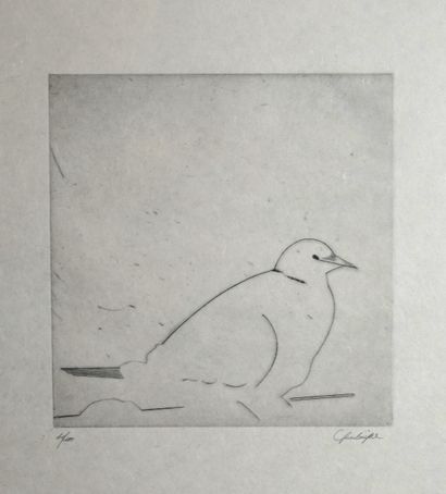 Yves Lévèque (né en 1937)
« La colombe »,...
