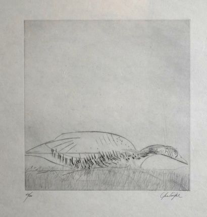Yves Lévèque (né en 1937)
« L’oie couchée...
