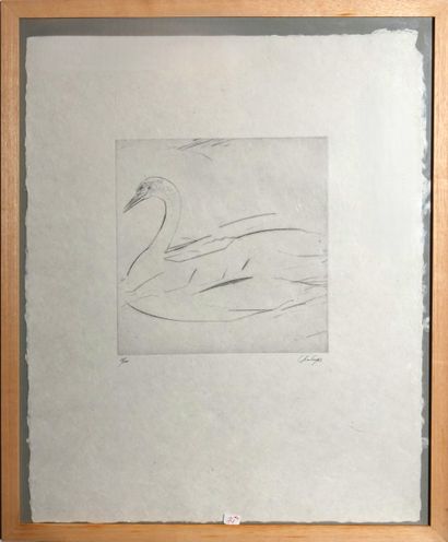 Yves Lévèque (né en 1937)
« Le cygne », 1979-1980
Pointe-sèche...