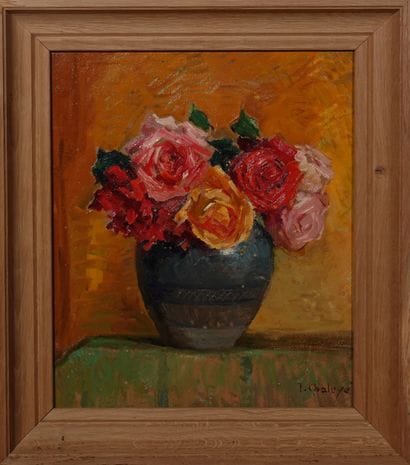 Jean Chaleyé (1878-1960)
Roses au vase persan,...