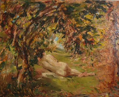 Jean Chaleyé (1878-1960)
« Nu allongé »,
Huile...