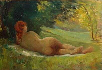 Jean Chaleyé (1878-1960)
« Nu allongé »,
Huile...