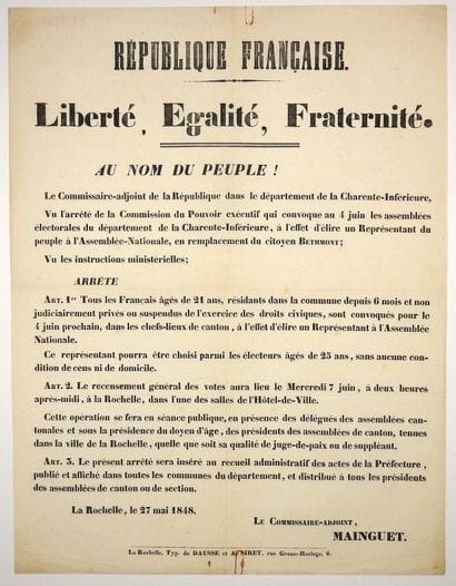 CHARENTE-MARITIME. LA ROCHELLE, May 27, 1848....