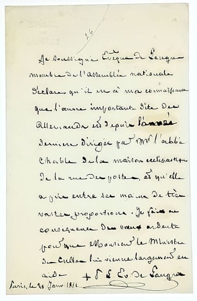 HAUTE MARNE. LANGRES. Monseigneur Pierre...