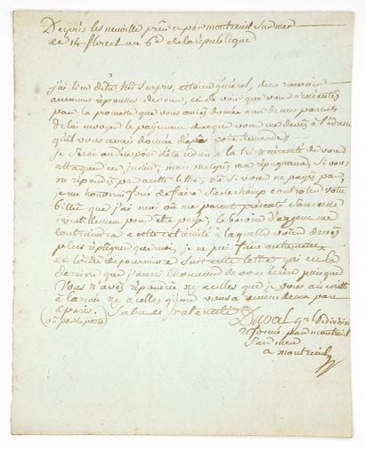 DUVAL DU HAUTMARET (Blaise Duval, known as)...