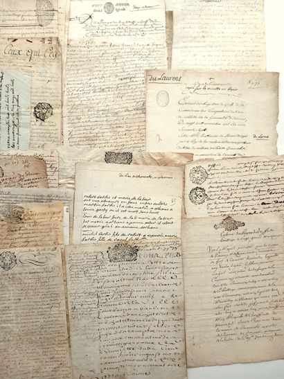LOIRET. 24 manuscripts on parchment and paper...