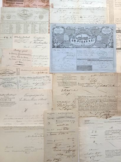 PARIS. 20 ROULAGES et Lettres de voiture...