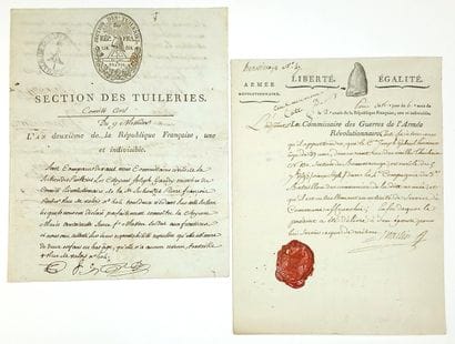 SECTIONS OF PARIS. 2 DOCUMENTS: TUILERIES...