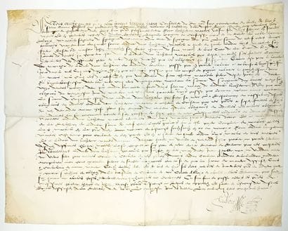 LOIR-ET-CHER. BLOIS. Parchment (40 x 52 cm)....